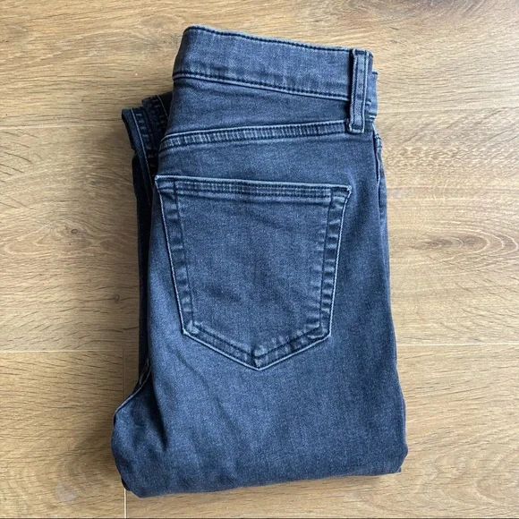 Topshop Tall Grey Jamie Jeans with Distressed Knees - Picture 3 of 3